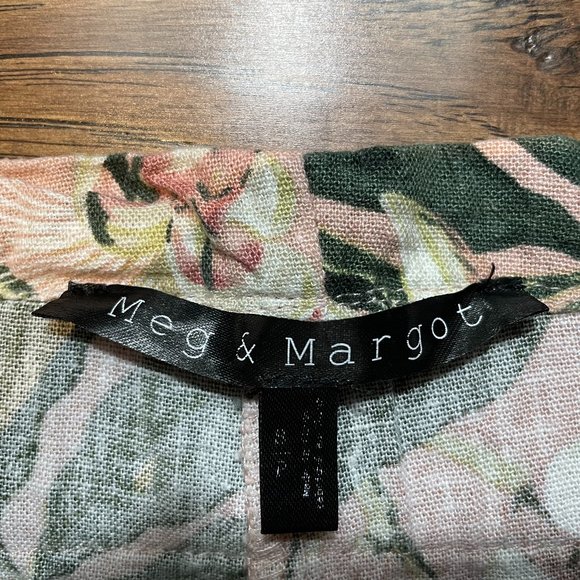 Linen Floral Capris-size S-M - Picture 4 of 4